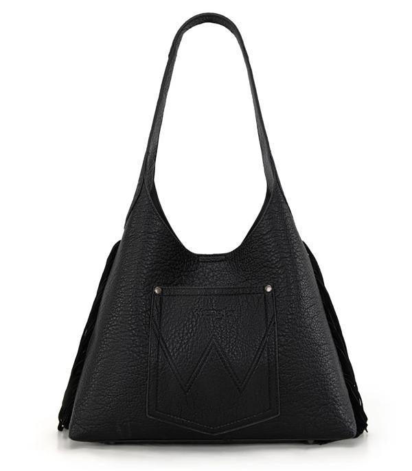 Wrangler Fringe Tooled Hobo Bag