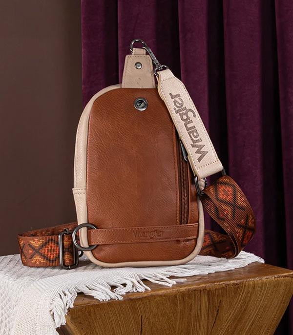 Wrangler Aztec Embroidered Sling Bag