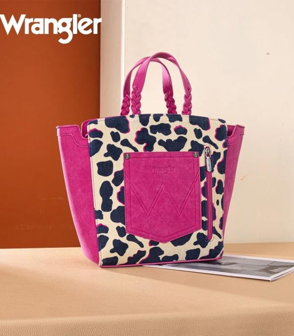 WRANGLER COW PRINT TOTE CROSSBODY BAG