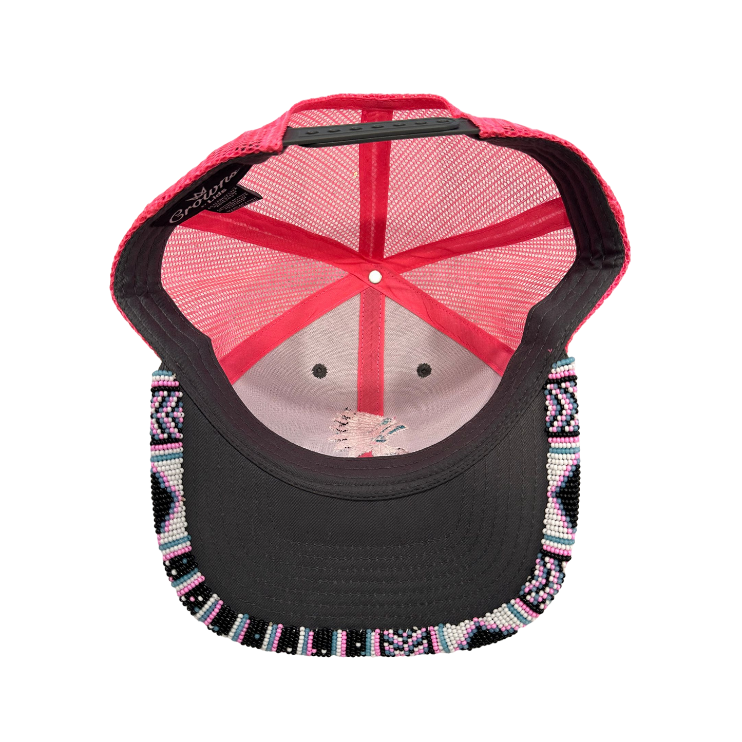 Beaded pink Logo Hat