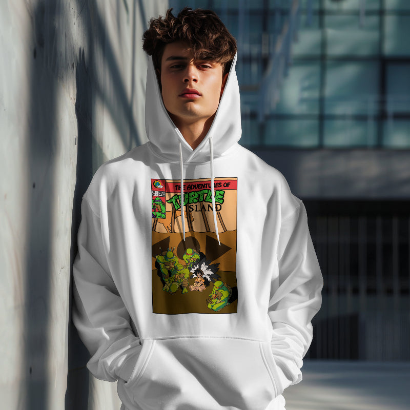 The Adventures of turtle Island comic Logo-Adult Hoodie