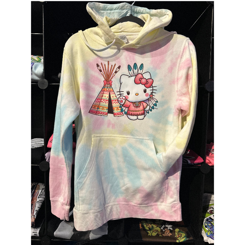 Oki Kitty Tie Dye Logo -Adult Hoodie