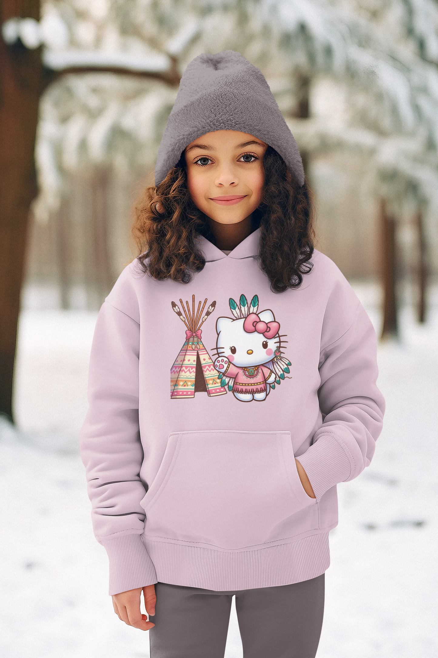 Indigi Kitty-Youth Hoodie