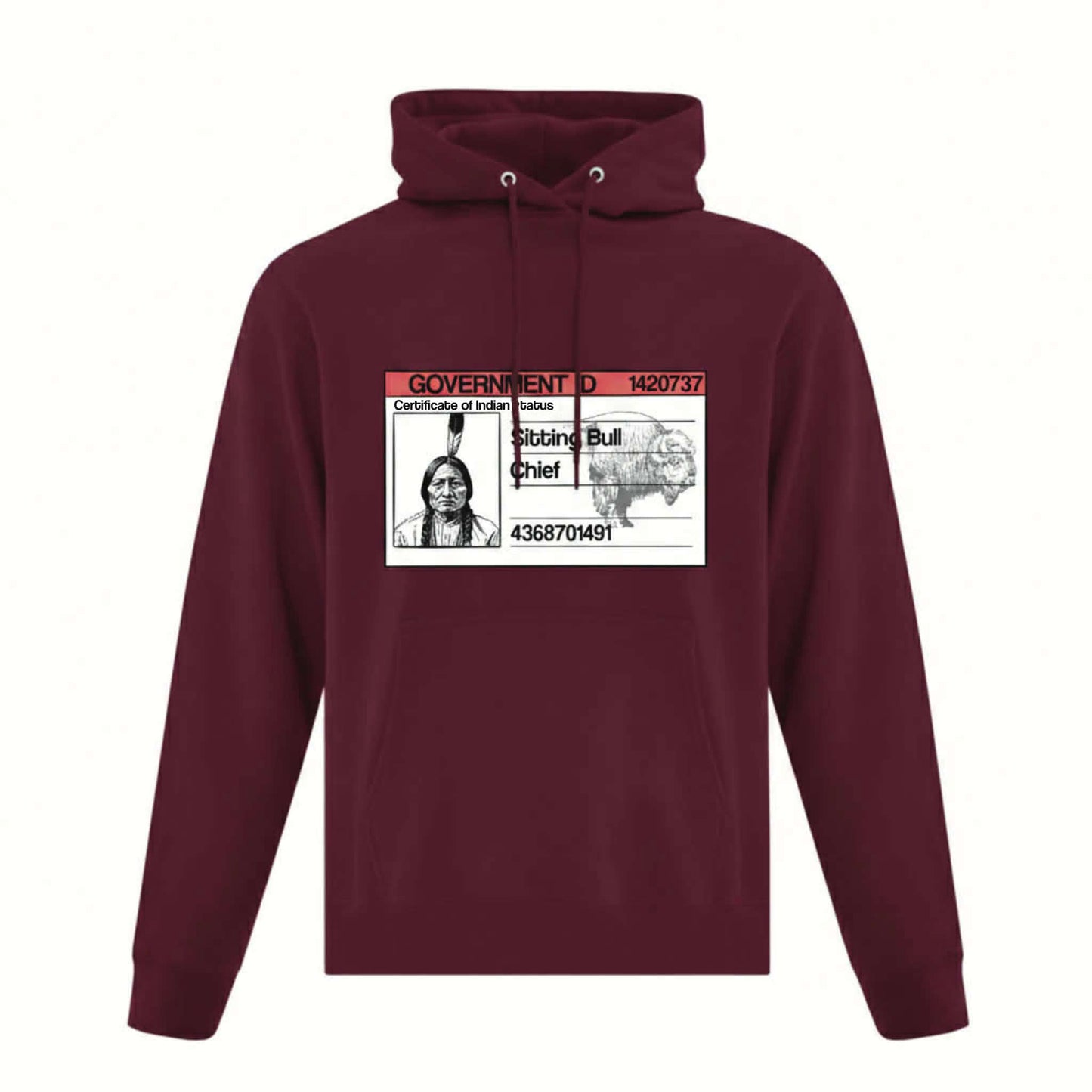 Sitting Bull Status Card Hoodie