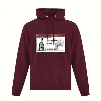 Sitting Bull Status Card Hoodie