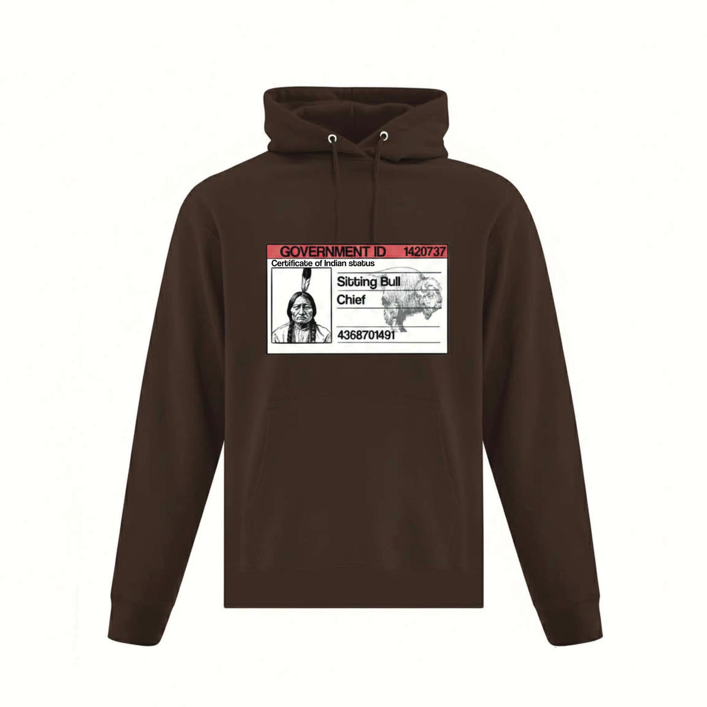 Sitting Bull Status Card Hoodie