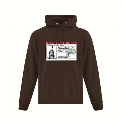 Sitting Bull Status Card Hoodie