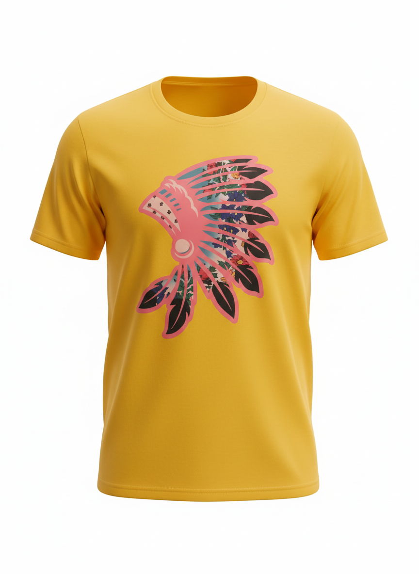 Pink Floral Headdress Tee