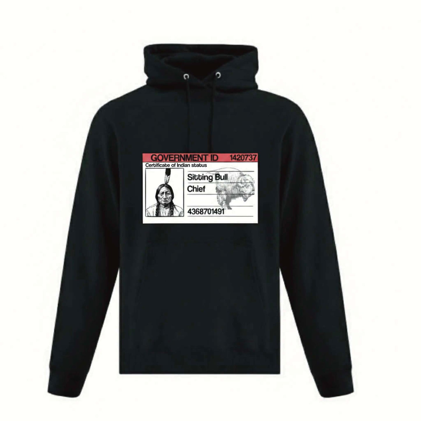 Sitting Bull Status Card Hoodie