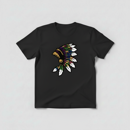 Yellow Floral headdress with with white tips