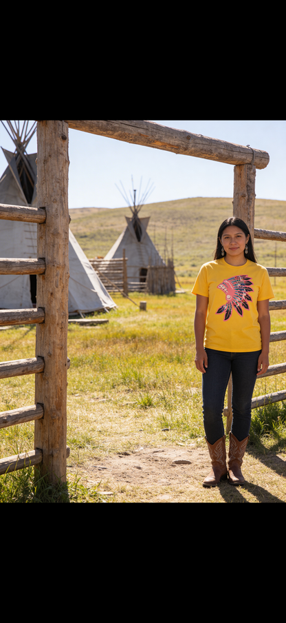 Pink Floral Headdress Tee