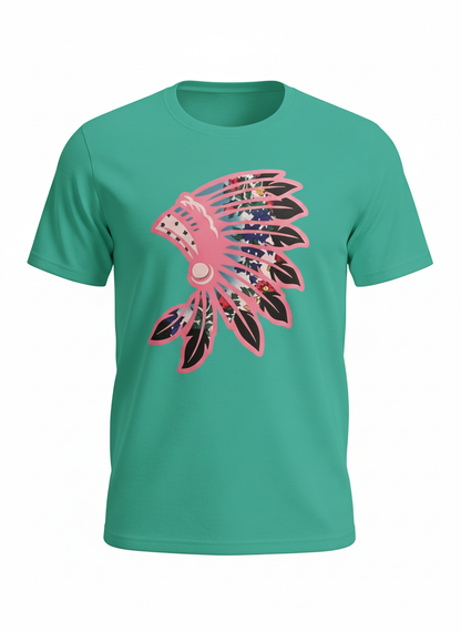 Pink Floral Headdress Tee
