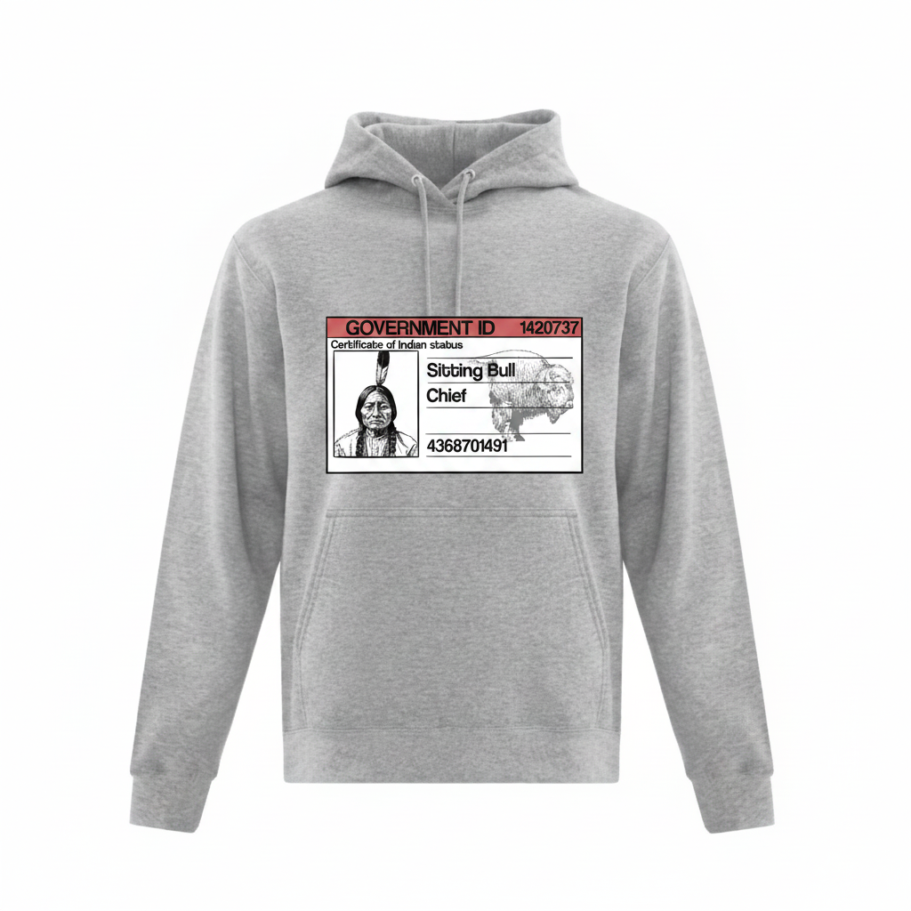 Sitting Bull Status Card Hoodie