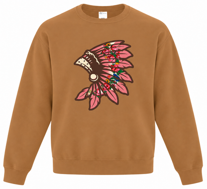 Brown Floral Crewneck