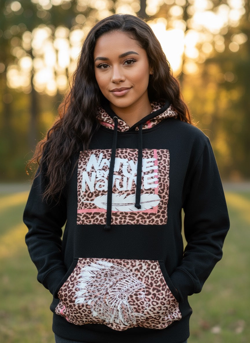 Native By Nature-Native Silk Stitch Hoodies