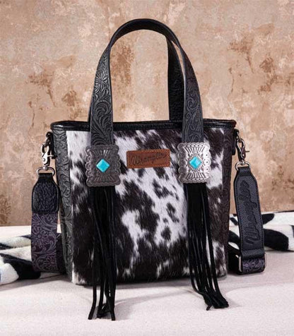 WRANGLER COWHIDE TOTE CROSSBODY BAG