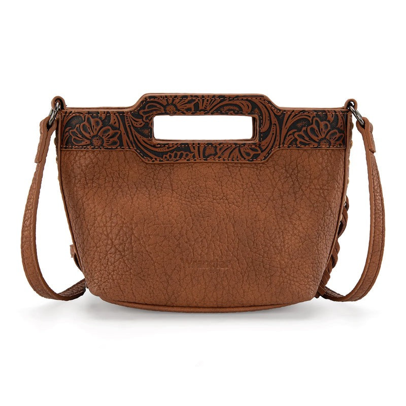 WRANGLER GENUINE COWHIDE FRINGE CROSSBODY