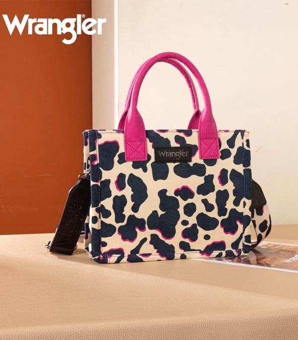 Wrangler Cow Print Tote Crossbody Bag