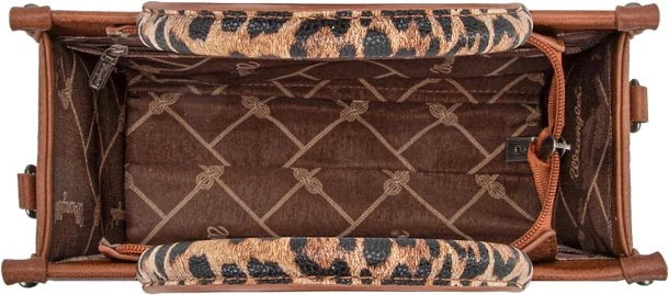WRANGLER LEOPARD PRINT CONCEALED CARRY TOTE CROSSBODY