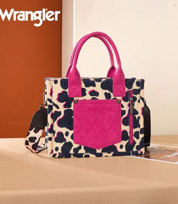 Wrangler Cow Print Tote Crossbody Bag