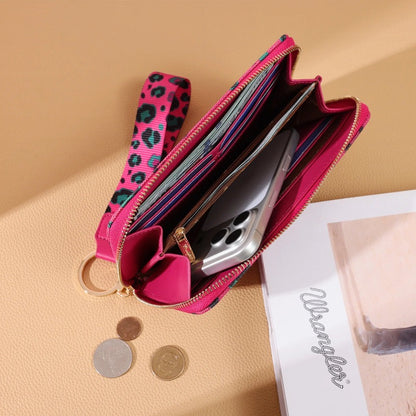 WRANGLER LEOPARD PRINT WALLET WRISTLET