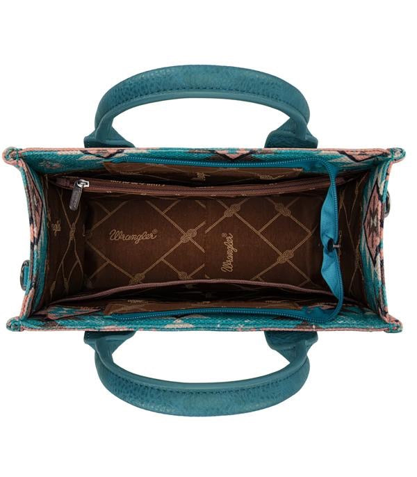 Wrangler Aztec Pattern Tote Crossbody