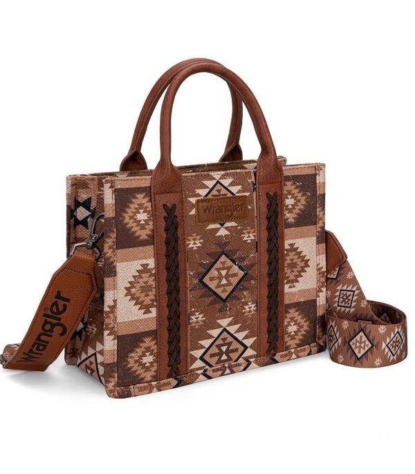 Wrangler Aztec Pattern Tote Crossbody