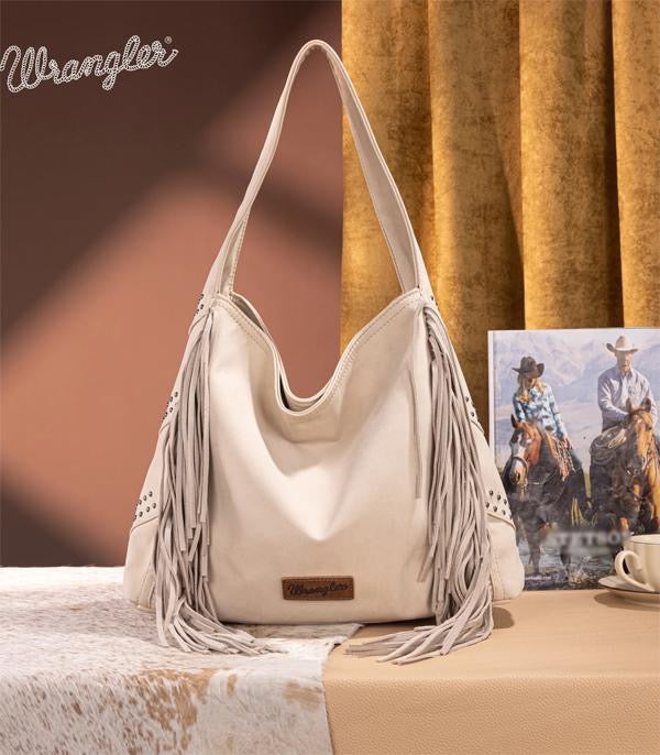 Wrangler Fringe Studded Hobo Bag