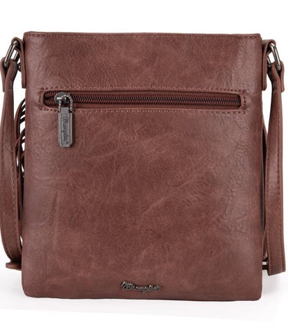 Wrangler Washed Denim Fringe Crossbody