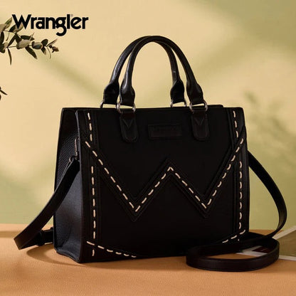 WRANGLER WESTERN CONTRAST STITCH CHEVRON TOTE BAG