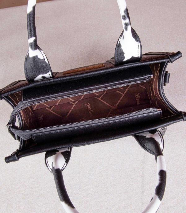 Wrangler Cow Pattern Tote Crossbody Bag