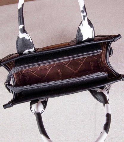 Wrangler Cow Pattern Tote Crossbody Bag