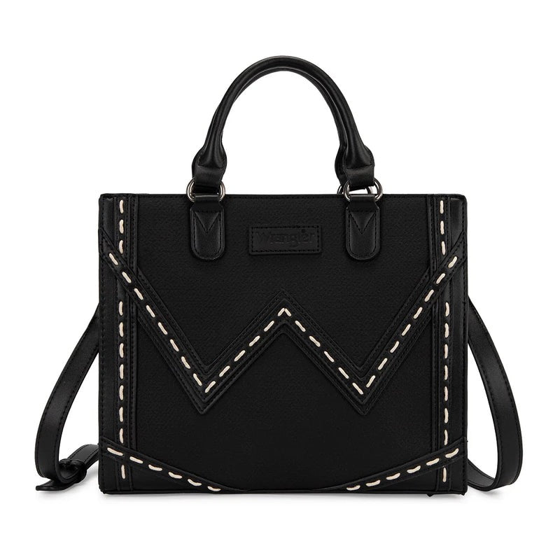 WRANGLER WESTERN CONTRAST STITCH CHEVRON TOTE BAG