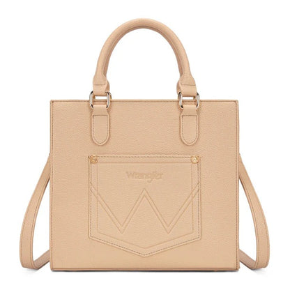 WRANGLER DAISY PRINT CHEVRON TOTE CROSSBODY BAG