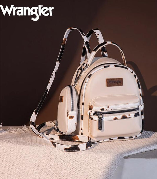 Wrangler Cow Print Mini Backpack Set