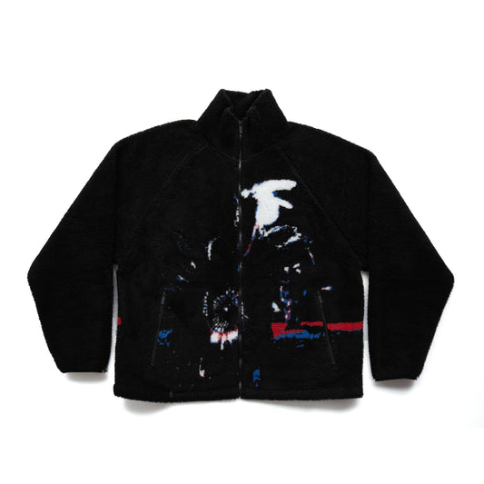 Sneak-Up Sherpa Coat-Black