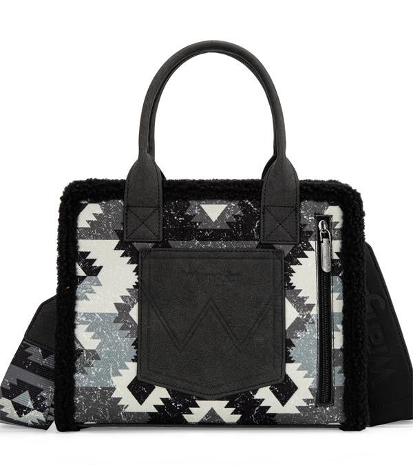 Wrangler Aztec Sherpa Tote Crossbody Bag