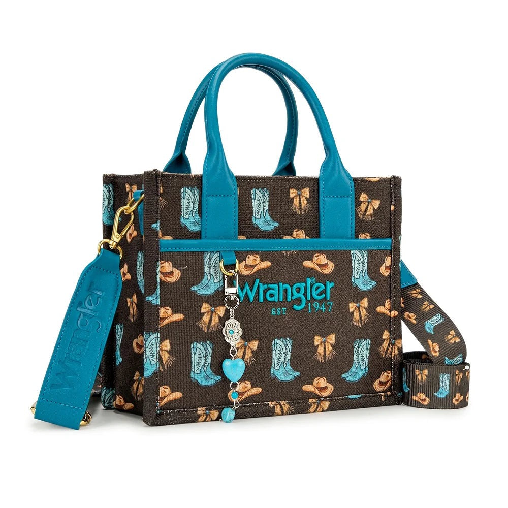 WESTERN PRINT COWGIRL TOTE CROSSBODY BAG