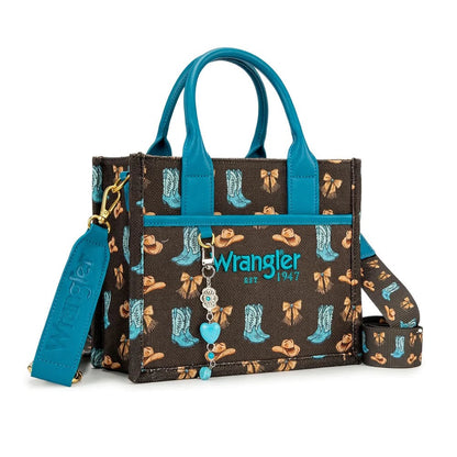 WESTERN PRINT COWGIRL TOTE CROSSBODY BAG