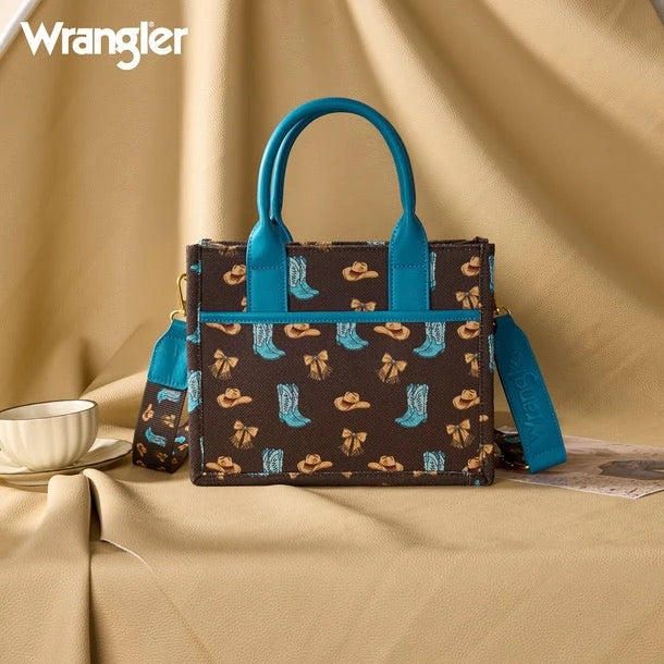 WESTERN PRINT COWGIRL TOTE CROSSBODY BAG