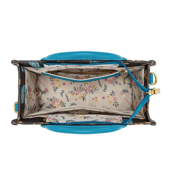 WESTERN PRINT COWGIRL TOTE CROSSBODY BAG