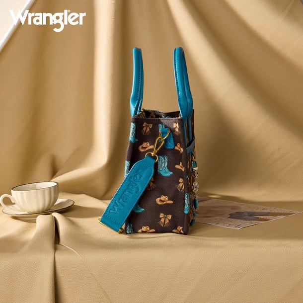 WESTERN PRINT COWGIRL TOTE CROSSBODY BAG