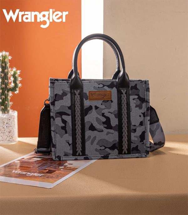 WRANGLER CAMO PRINT TOTE CROSSBODY BAG