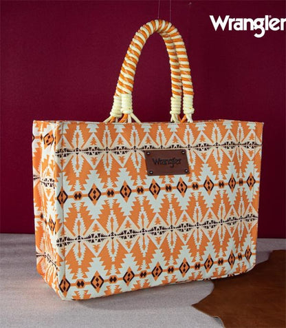 WRANGLER SOUTHWESTERN CANVAS TOTE