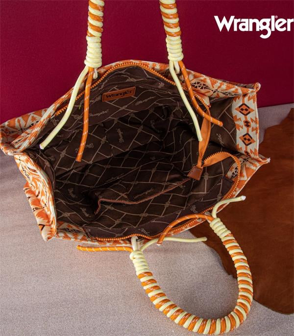 WRANGLER SOUTHWESTERN CANVAS TOTE