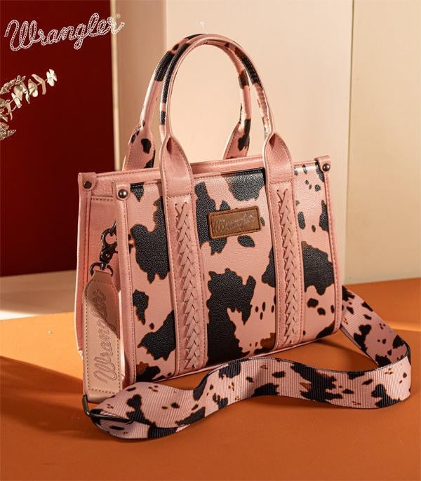 WRANGLER COW PRINT TOTE CROSSBODY BAG