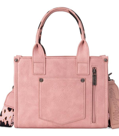 WRANGLER COW PRINT TOTE CROSSBODY BAG