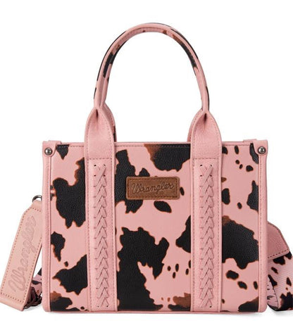 WRANGLER COW PRINT TOTE CROSSBODY BAG