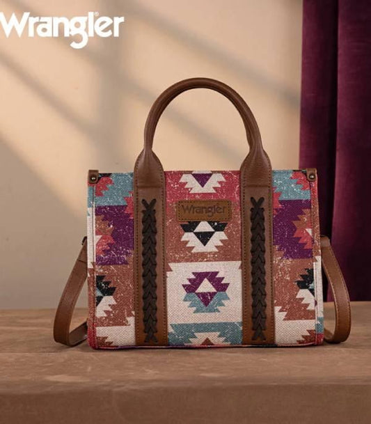 Wrangler Aztec Pattern Tote Crossbody