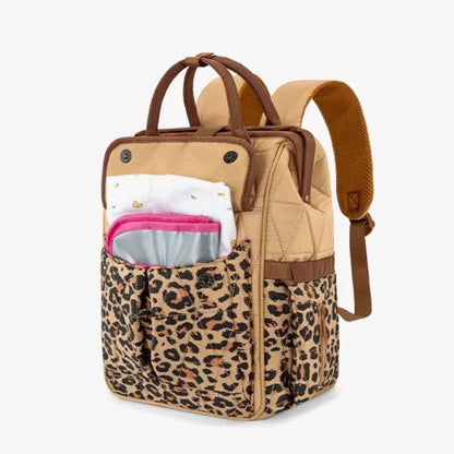 WRANGLER QUILTED LEOPARD PRINT DIAPER BACKPACK